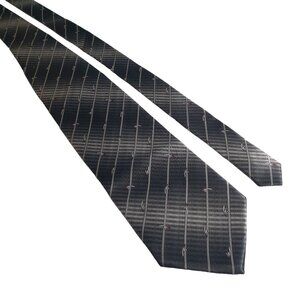 Fuliwang Vintage Men Necktie Tie Designer Shiny Gray Accessory Work Dad Gift